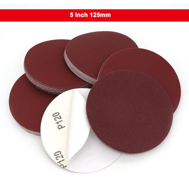 Hộp 100 nhám đĩa 5 inches 125 mm số 120 grit - trường thịnh sài gòn