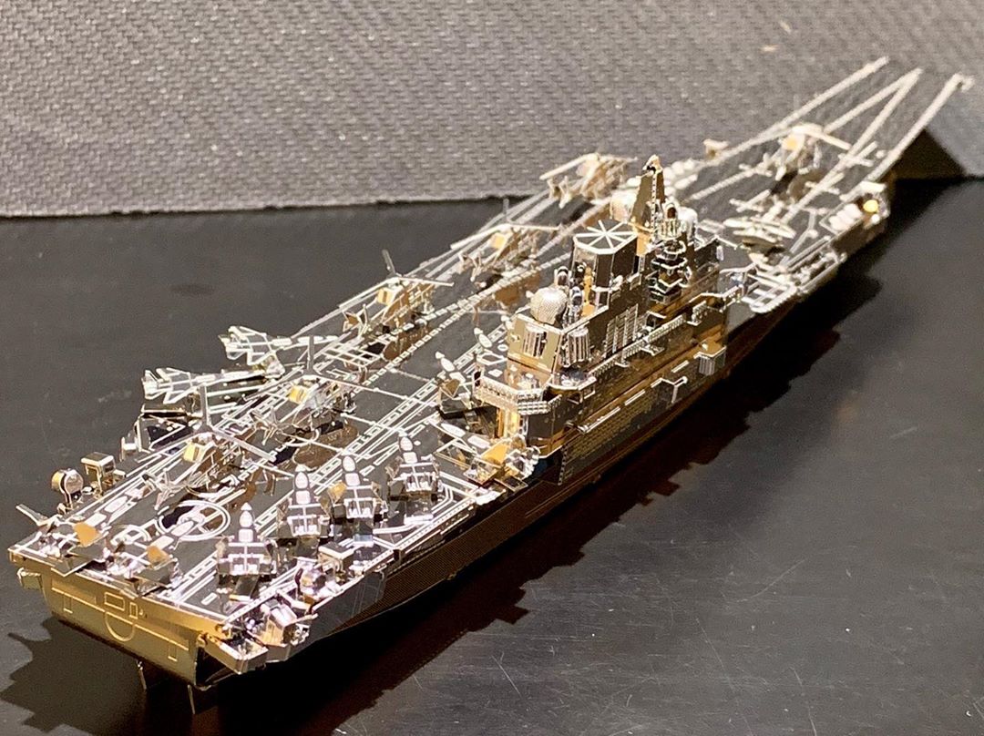 Mô hình 3D kim loại lắp ráp Piececool Tàu sân bay Liaoning CV-16 màu bạc [ Chưa Lắp ]