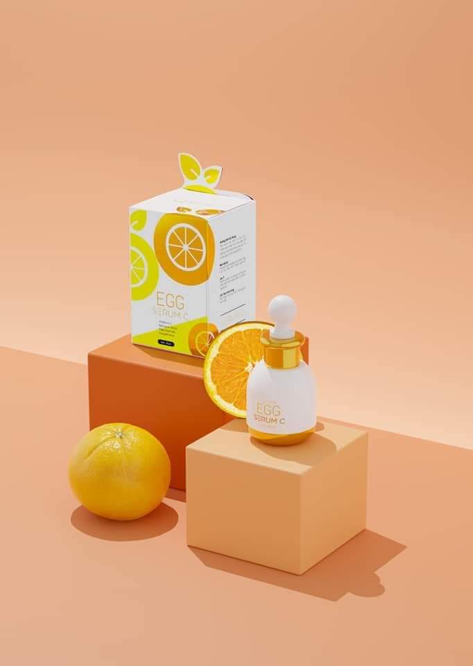 Egg vita c dưỡng da mặt queenie skin dưỡng trắng căng da mờ thâm nám