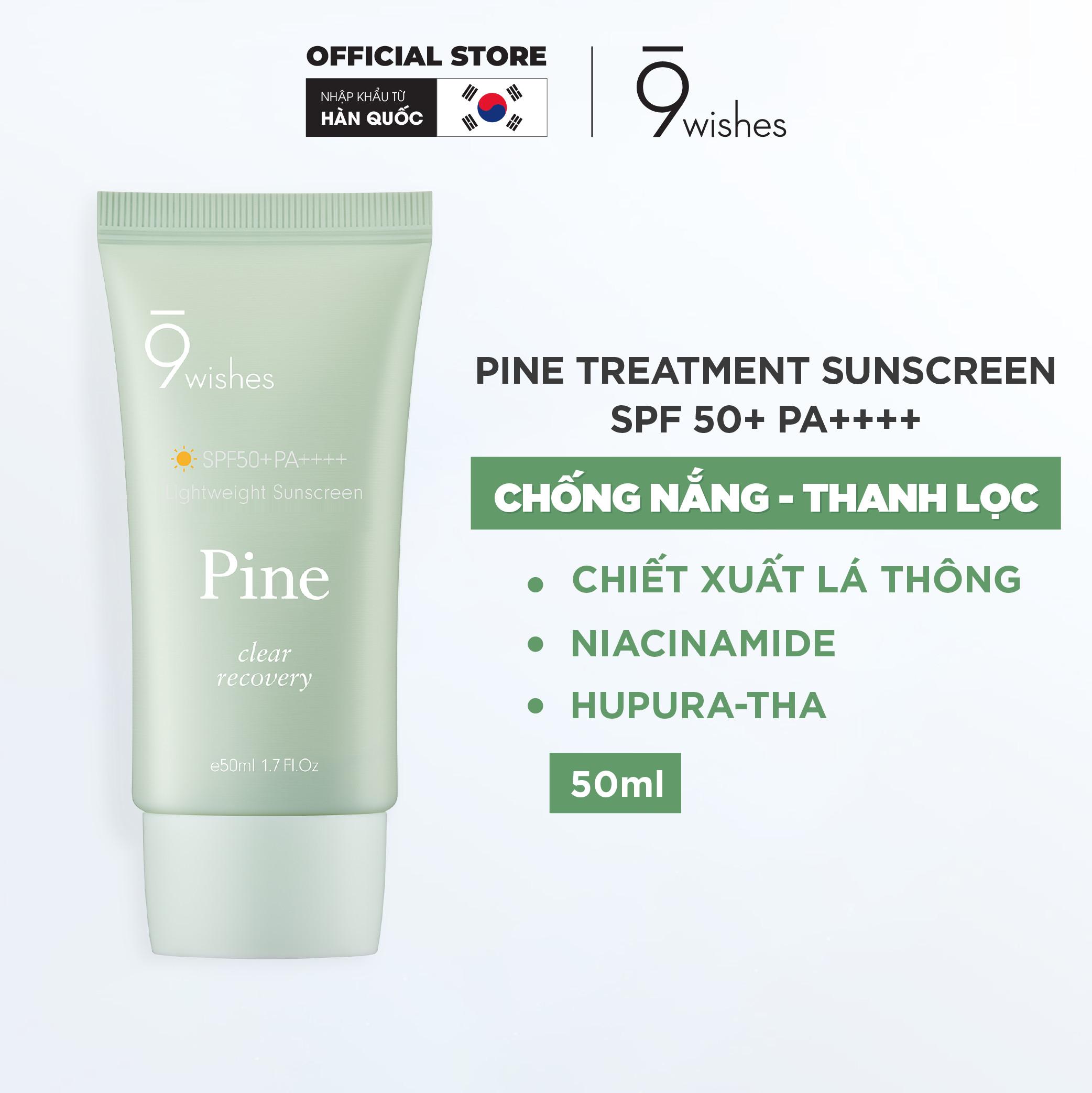 9 Wishes Pine Lightweight Sunscreen SPF50+ PA++++ 50ml