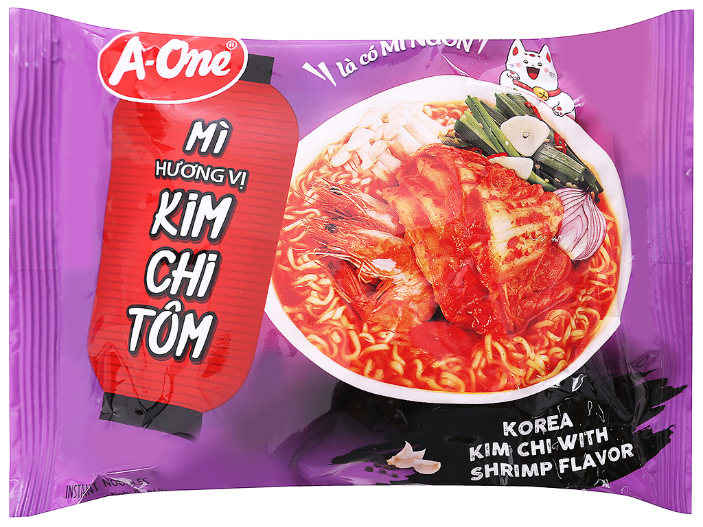 Mì A-One kim chi tôm 85g sản phẩm tốt chất lượng cao cần thiết cho gia đình và an toàn sức khỏe cho người tiêu dùng