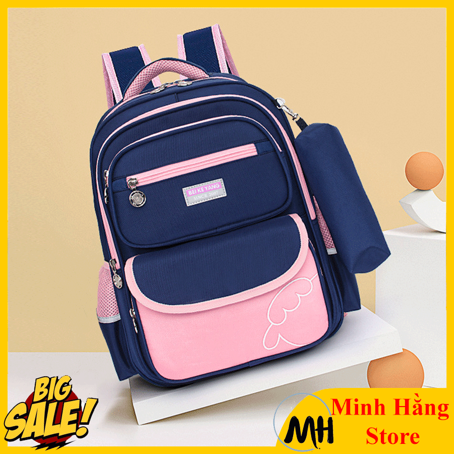 [HÀNG ĐẸP-LỚP 3-7] Balo cho bé gái, bé trai đi học kiểu dáng Hàn Quốc chất xịn cao cấp, cặp sách học sinh cấp 1, cấp 2 ( tiểu học, trung học) chống thấm nước có kèm túi ví đựng bút