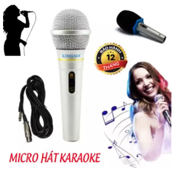 [RẺ VÔ ĐỐI] Mirco có dây chống hú XINGMA AK-319 cao cấp, Nơi bán Micro Karaoke hát trên oto, Mic hát loa kẹo kéo, Giắc cắm 6.5mm thông dụng, tương thích với mọi loại dàn karaoke Bảo hành tại Yenny