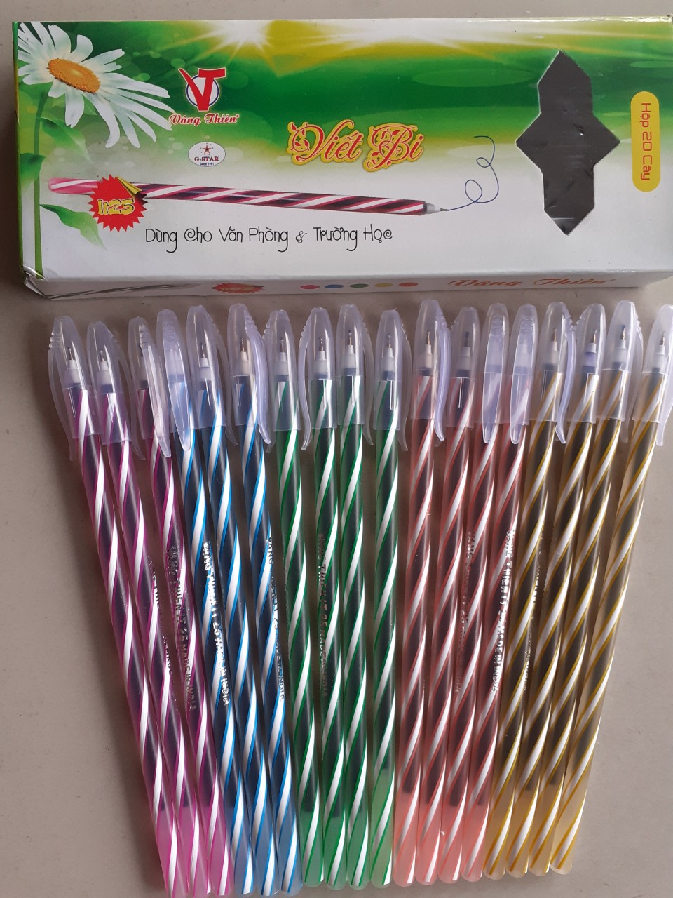 Hộp 20 cây bút bi dạng nến ấn độ vâng thiên cao cấp