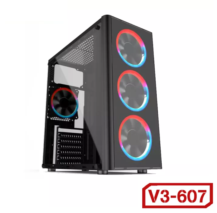 Thùng máy tính case vsp v3-607 2 mặt kính cường lực