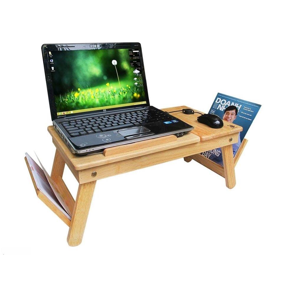 [HCM]Bàn laptop gỗ cao su tự nhiên Đức Thành 22311