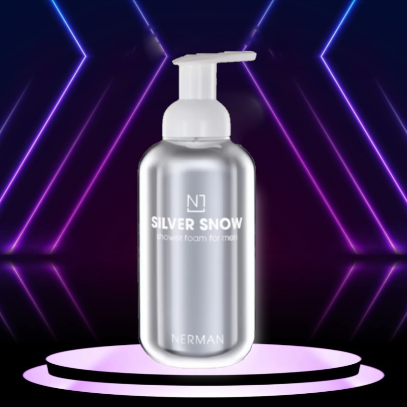 Sữa tắm nerman silver snow tạo bọt nano bạc 3in1 tắm gội rửa mặt hương nước hoa pháp nam tính cao cấp 500g