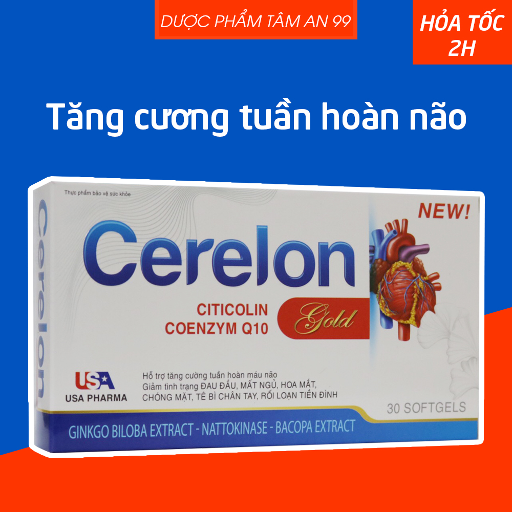 Viên hoạt huyết Cerelon tăng cường tuần hoàn máu não giảm đau đầu hoa mắt