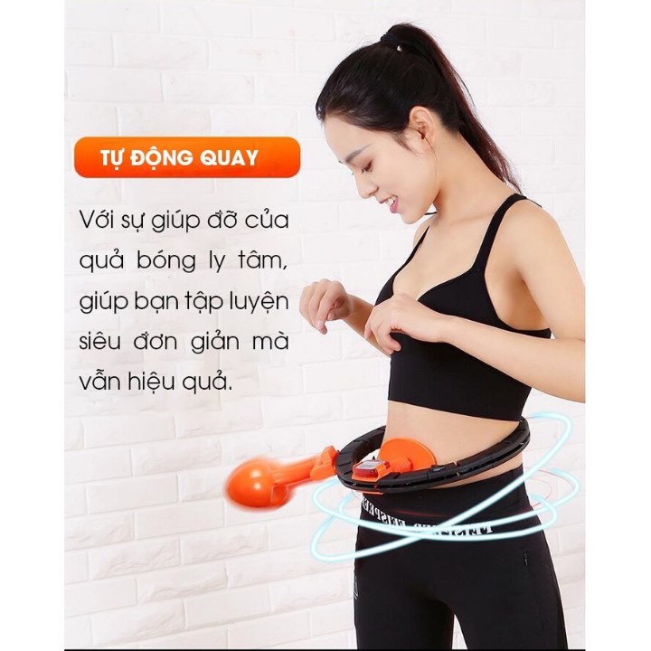 Vòng Lắc Eo Thông Minh HULAHOOP Tự Động Đếm Số Vòng Giúp Đánh Tan Mỡ Thừa Nhanh Chóng.