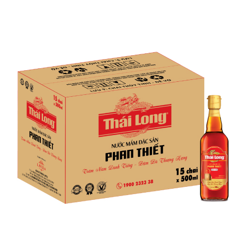 Thùng 15 chai nước mắm thái long nhãn đỏ 16n