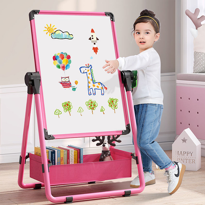 Bảng vẽ viết 2 mặt cho bé, bảng flipchart 2 mặt cho bé, bảng viết bút lông tự xóa, đồ chơi giáo dục thông minh - ULIQNO