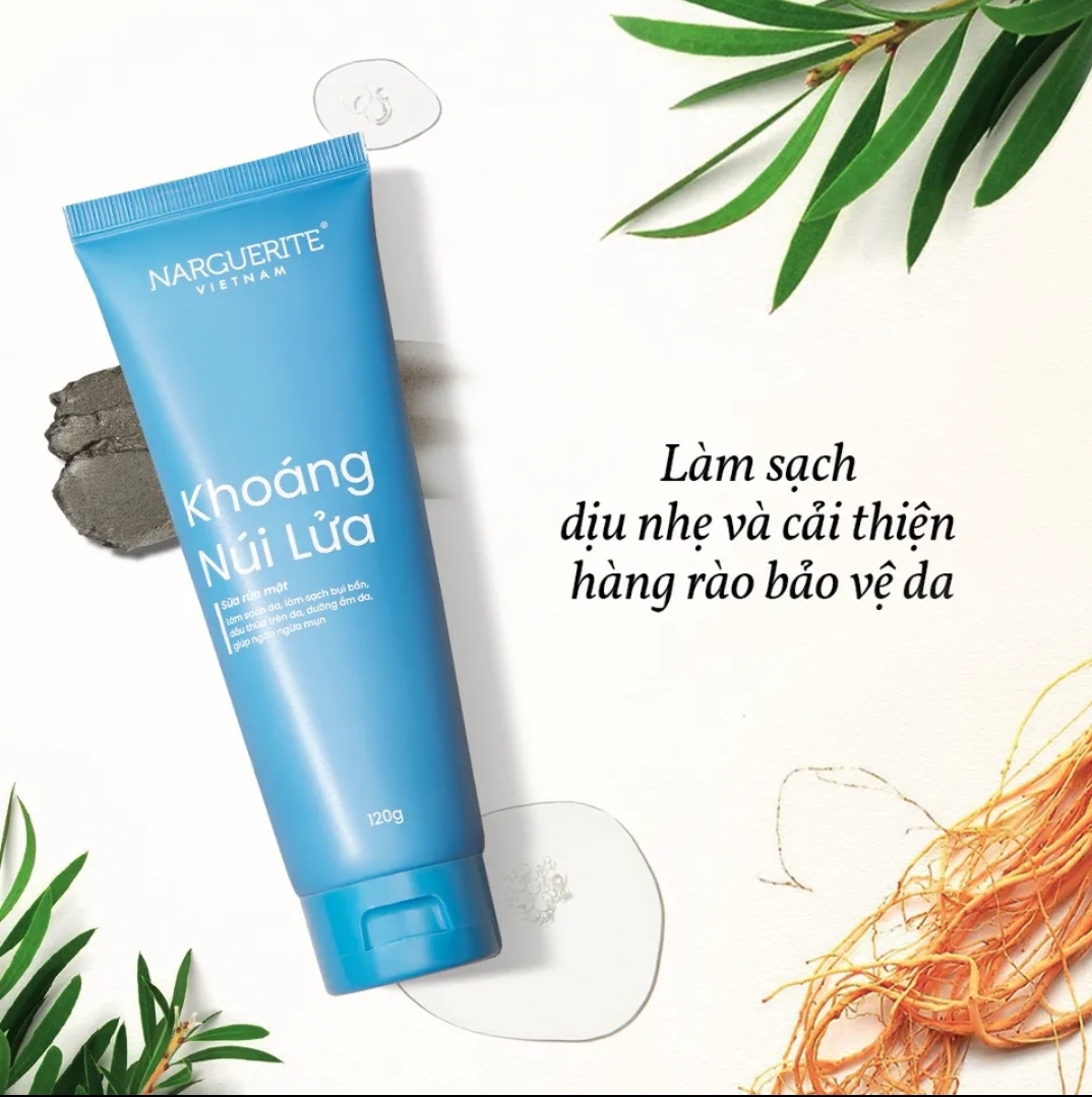 [ Mẫu Mới ] Sữa Rữa Mặt Kiềm Dầu Giảm Mụn Khoáng Núi Lửa 120g
