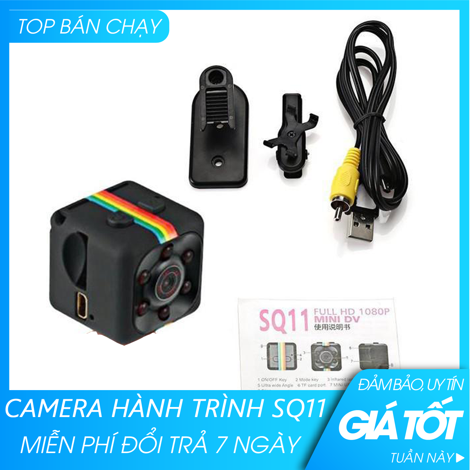 Camera hành trình- camera đi phượt sq11, hình ảnh chất lượng cao, nhỏ gọn, dễ dàng sử dụng - camera hành trình/camera hành trình xe máy sq11 - hỗ trợ đổi trả 7 ngày