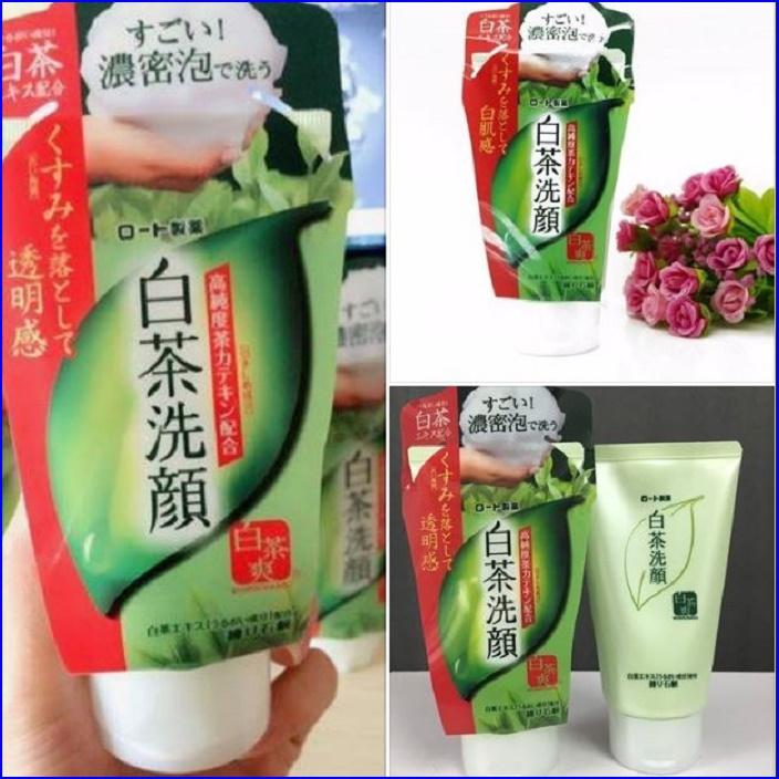 Sữa rửa mặt trà xanh Rohto Shirochasou Green Tea Foam 120g Hàng Nội Địa Nhật