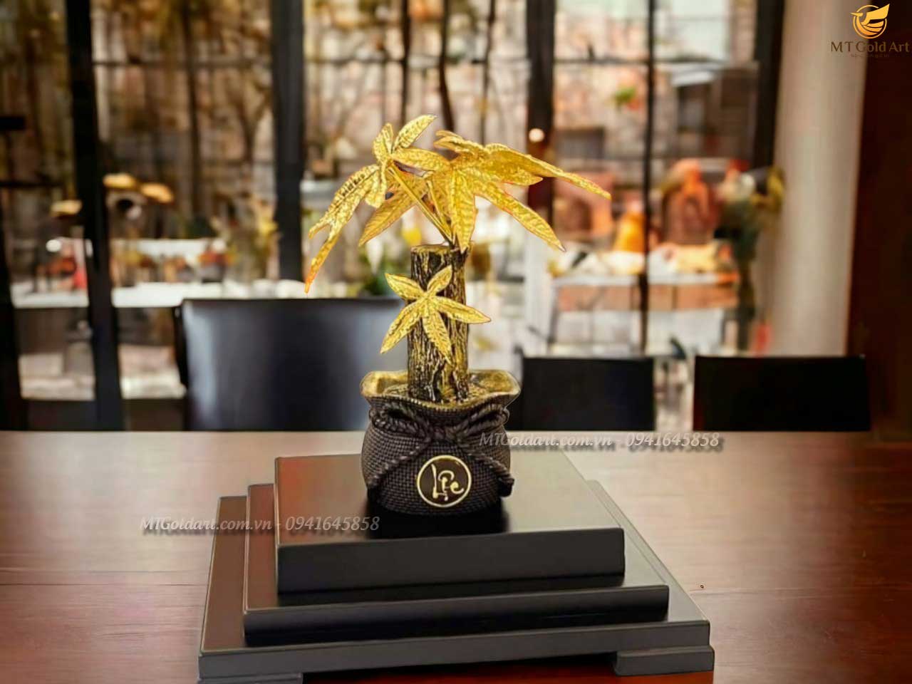 Chậu cây kim ngân dát vàng MT Gold Art, hàng chính hãng- quà tặng sếp, quà tặng khách hàng, quà tặng đối tác, quà tặng tân gia. quà tặng khai trương, quà tặng chồng, quà tặng doanh nghiệp, quà tặng vợ