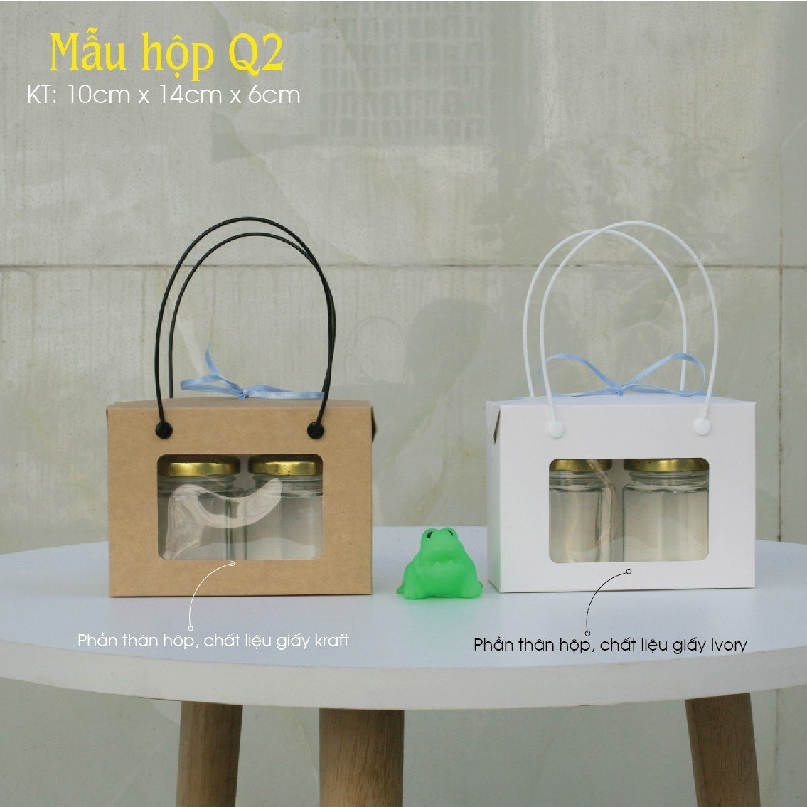 50 cái Hộp Q2 - Hộp giấy kraft đựng quà tặng thực phẩm trái cây,đựng set yến chưng baby