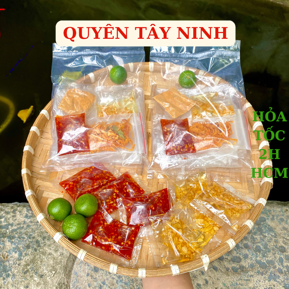 Bánh tráng phơi sương ớt rim tỏi gà/ hành gà