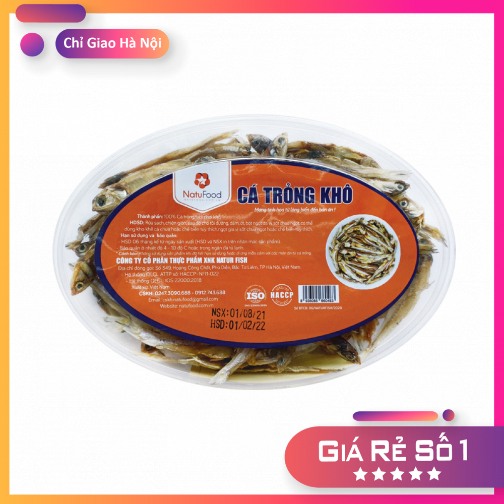 Cá trỏng khô thượng hạng nguyên con hộp 200g - hải sản cao cấp natufood