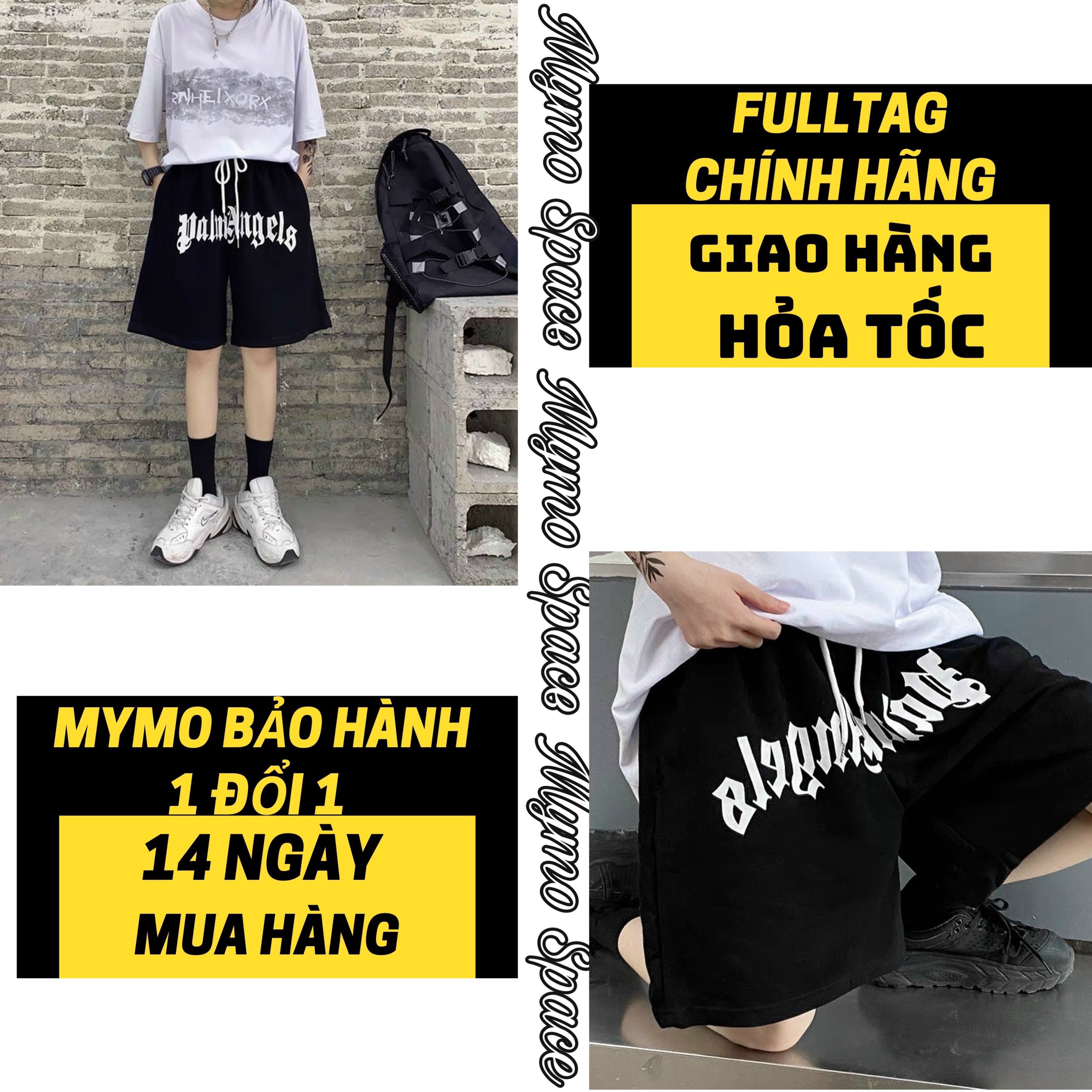 Quần short palm angel | short thun basic | chuẩn cao cấp 1:1 local brand