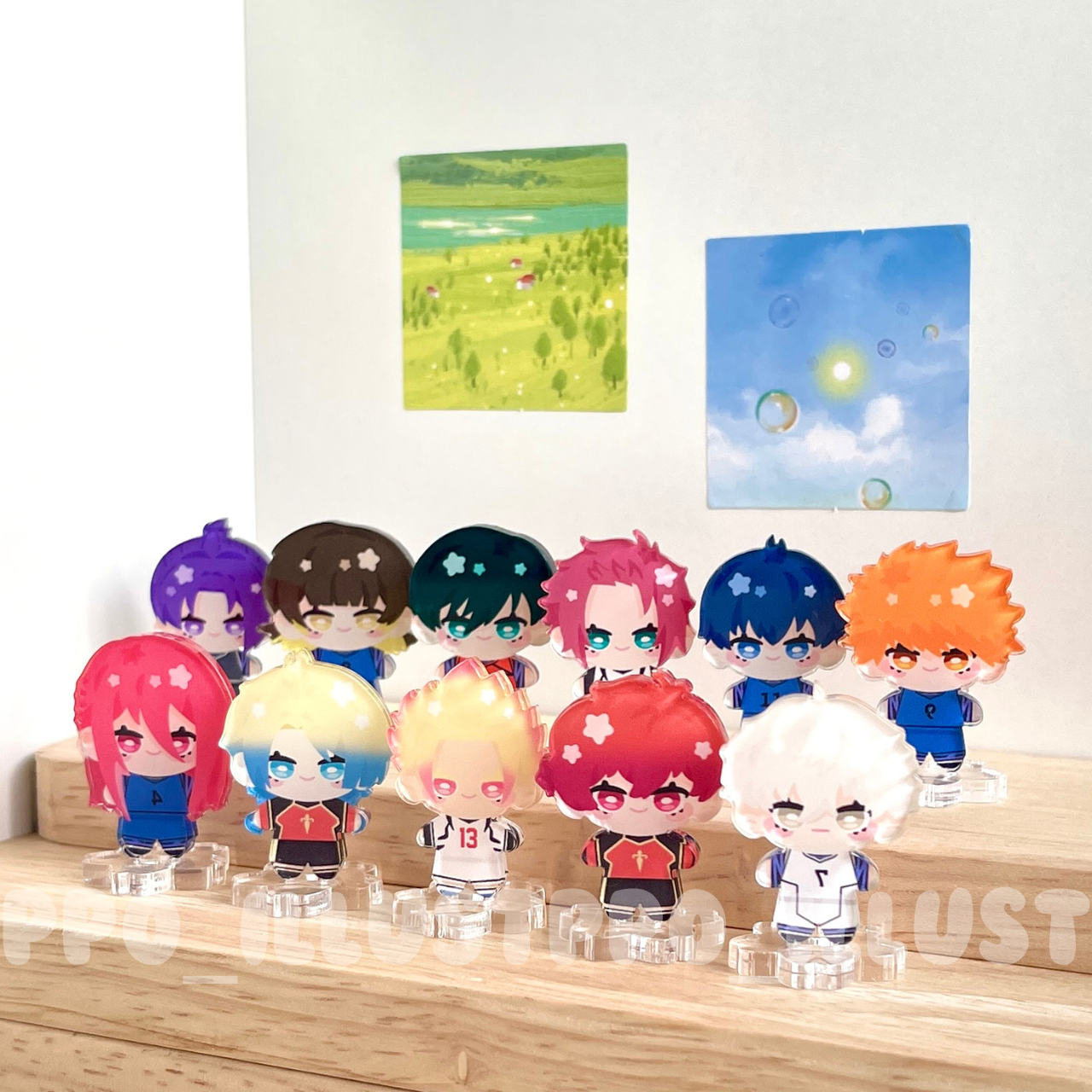 Ppo | mô hình standee acrylic anime blue lock - tiền đạo số 1 - 3cm trang trí