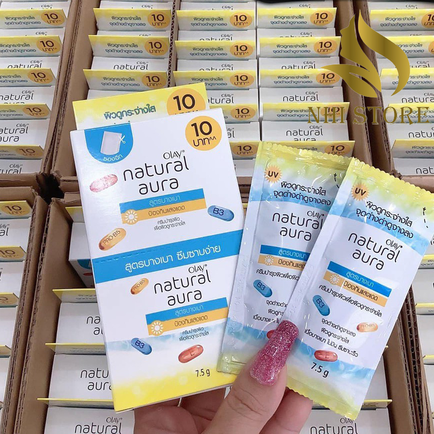 Kem dưỡng da OLAY Natural White vitamin b3 giảm thâm nám đều màu da thái lan 6 gói