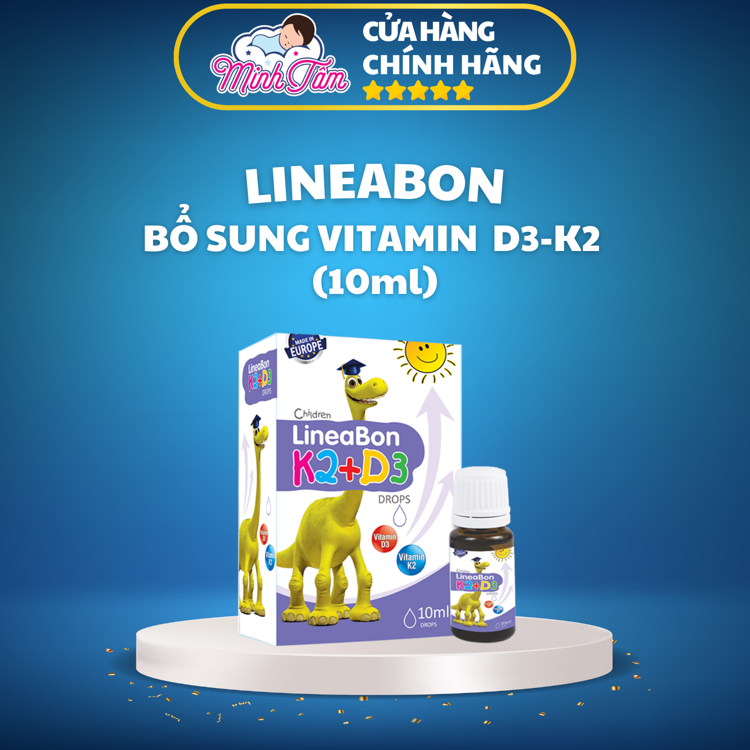 Vitamin D3 giúp tăng chiều cao cho bé Lineabon K2+D3