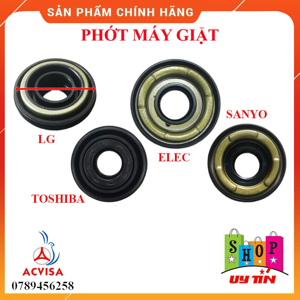 Phớt Máy Giặt: Electrolux (Kiểu 1); Lg (Kiểu 1); Sanyo (Kiểu 1); Toshiba