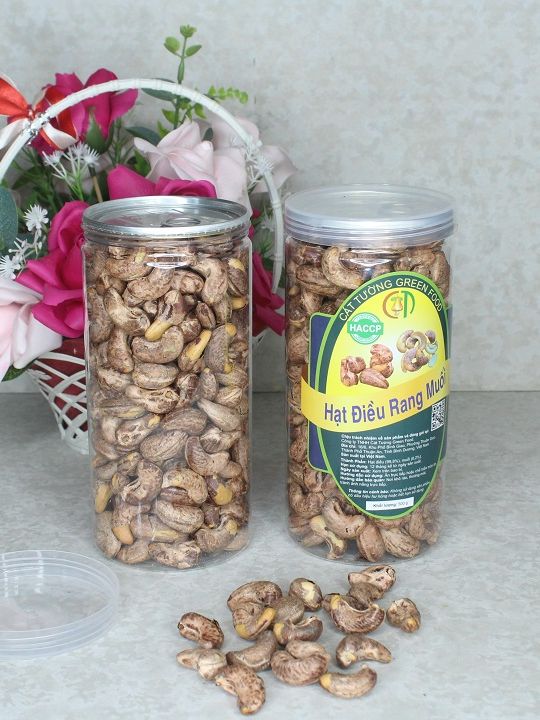 HẠT ĐIỀU RANG MUỐI NGUYÊN HẠT CÒN VỎ LỤA LOẠI A  250-500G, HÀNG MỚI RANG
