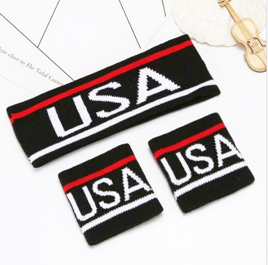 NGUYÊN BỘ Băng đô thể thao băng đô nam băng đô len trán và băng cổ tay Hiphop gym yoga băng đô BTS ban nhạc Luhan băng đô len bản lớn