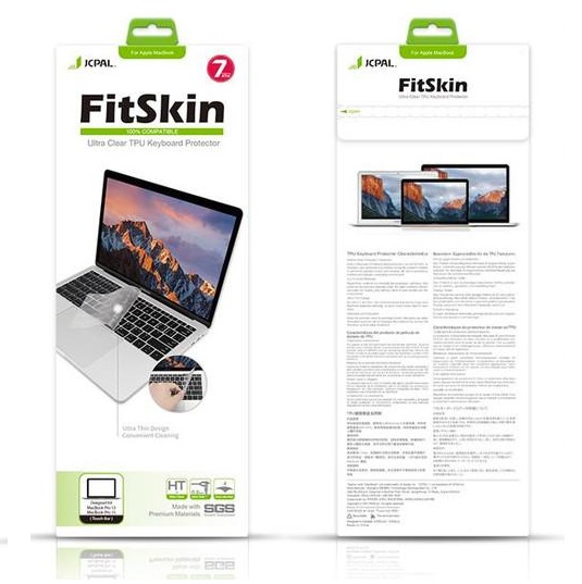 Miếng lót phím cao cấp JCPAL Fitskin trong suốt cho MacBook