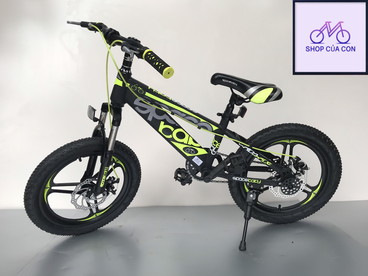 20 inches - xe đạp cho bé 9 tuổi đến 12 tuổi / xe đạp địa hình trẻ em cao cấp spacebaby có giảm xóc – phanh đĩa trước sau - xe đạp trẻ em 20 inh