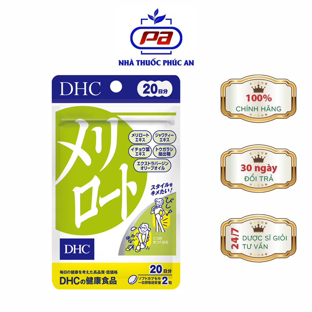 Viên uống giảm cân, giảm mỡ đùi, thon chân DHC Melilot Nhật Bản 20 Ngày 40