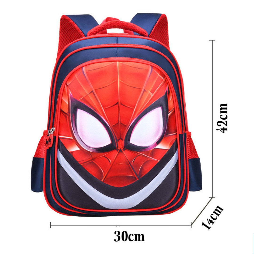 Balo học sinh cao cấp 3 ngăn siêu nhẹ in hình 3D các siêu anh hùng - NK309