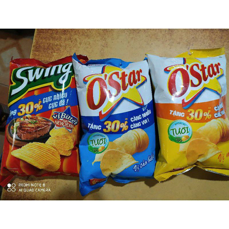 Bịch 5 gói snack ostar , swing loại to 63 gam