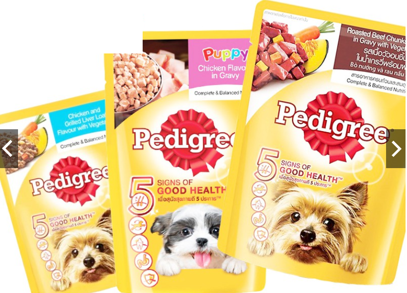 Thức ăn cho chó lớn dạng sốt Pedigree vị gà, gan và rau 80g