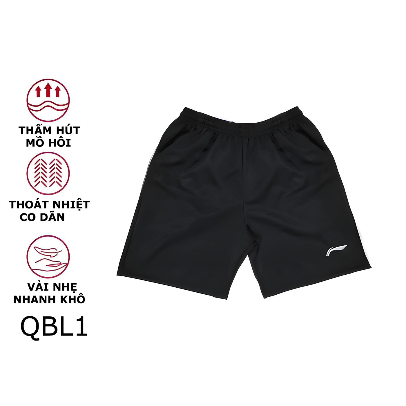 Quần short cầu lông li-ning dùng cho luyện tập thi đấu cầu lông qbl1