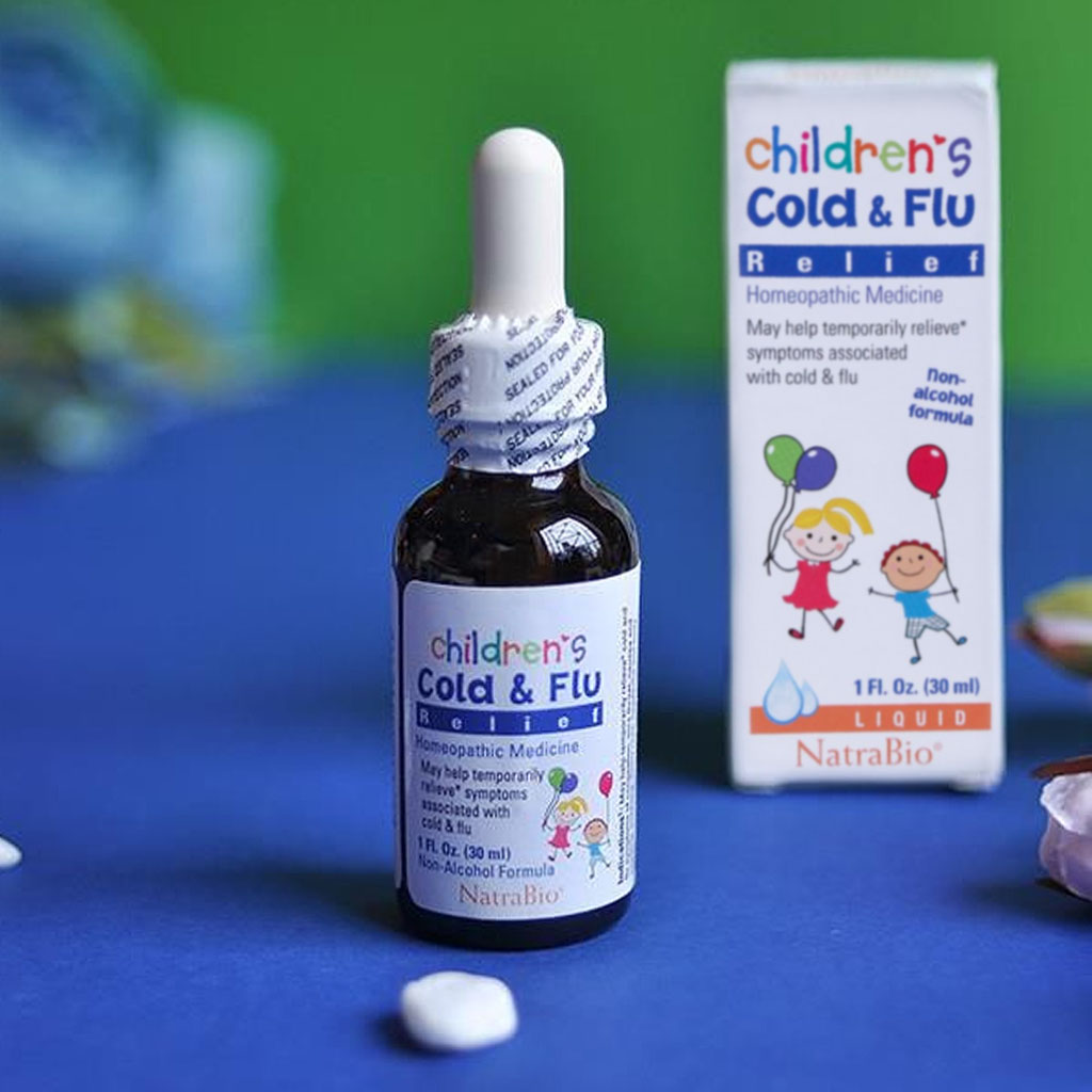 Siro cảm cúm dành cho bé natrabio children's cold & flu relief 30ml