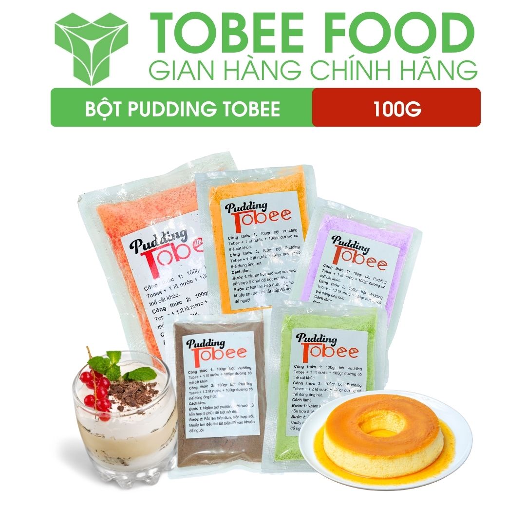 [HCM]Siêu mềm mịn - Bột Pudding 100g (gói tiện lợi) cho trà sữa ngon - Tobee Food
