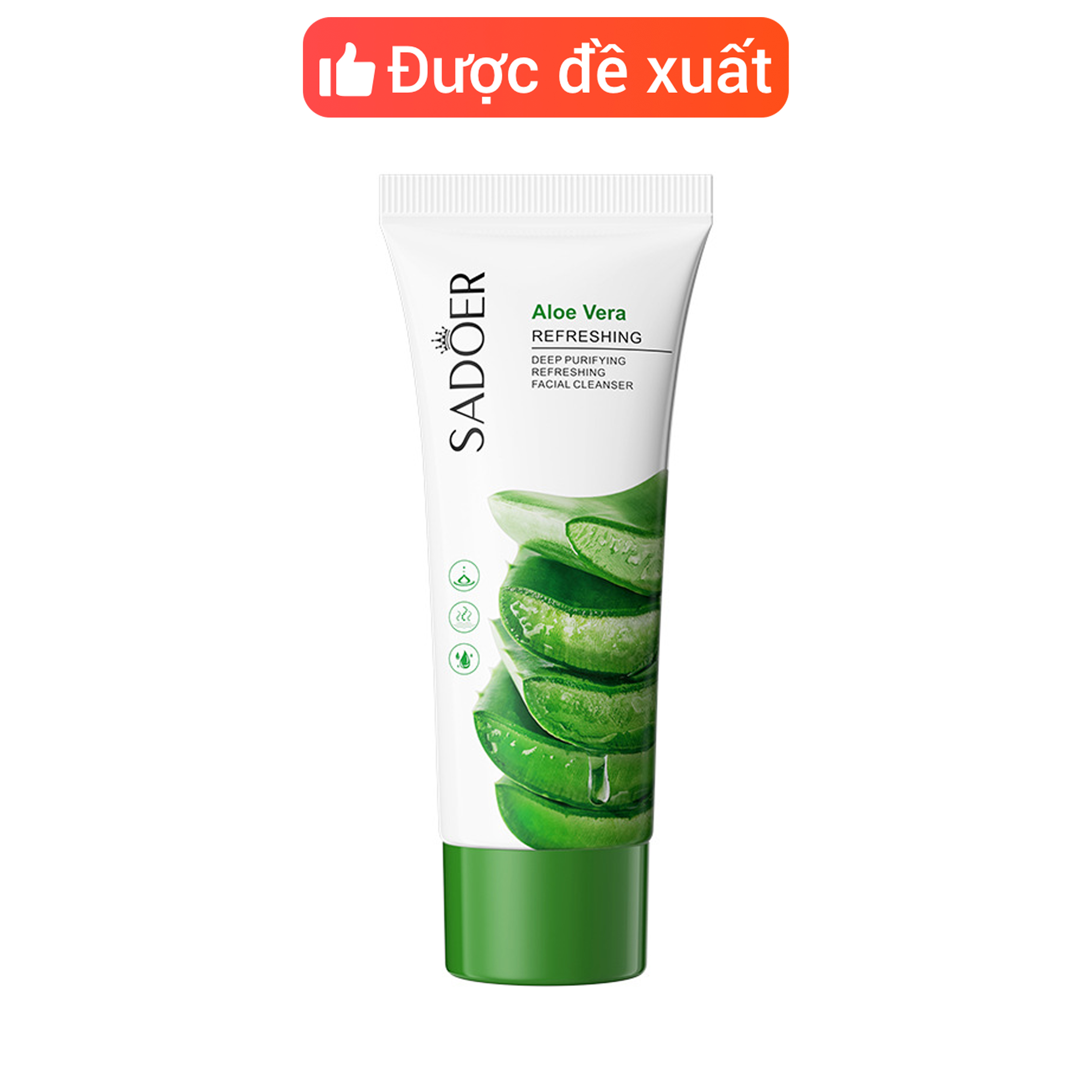 Sữa rửa mặt da dầu mụn Sadoer Aloe Vera chiết xuất nha đam 100g