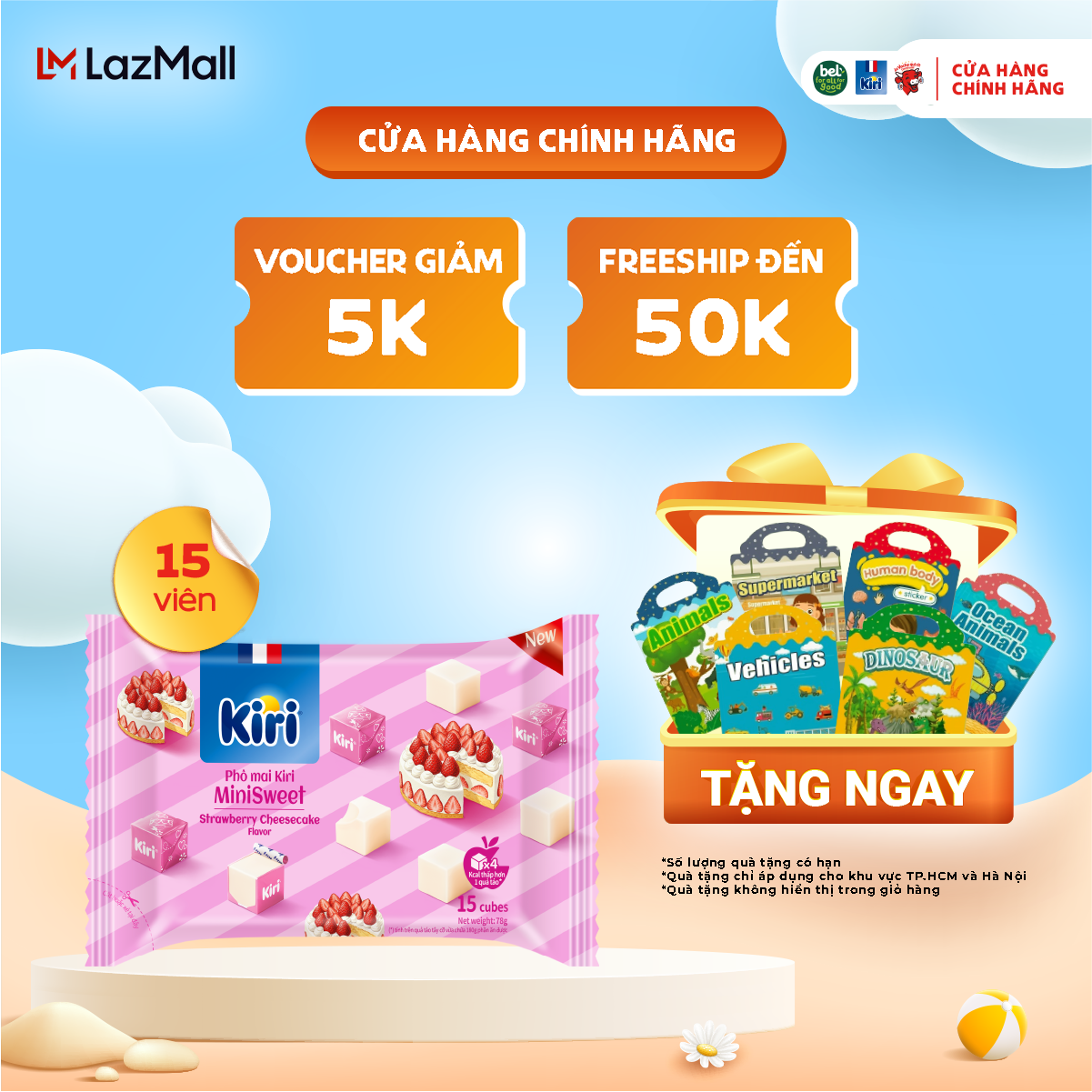 Phô Mai Kiri MiniSweet Hương Bánh Phô mai dâu