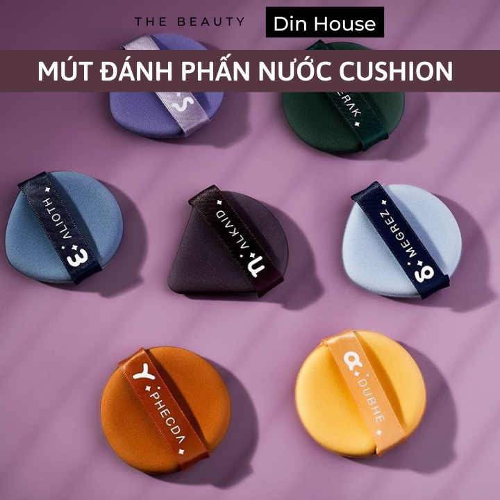 Bông đánh phấn trang điểm Cushion phấn nước bông mút makeup BB/CC Cream nhỏ gọn PK940