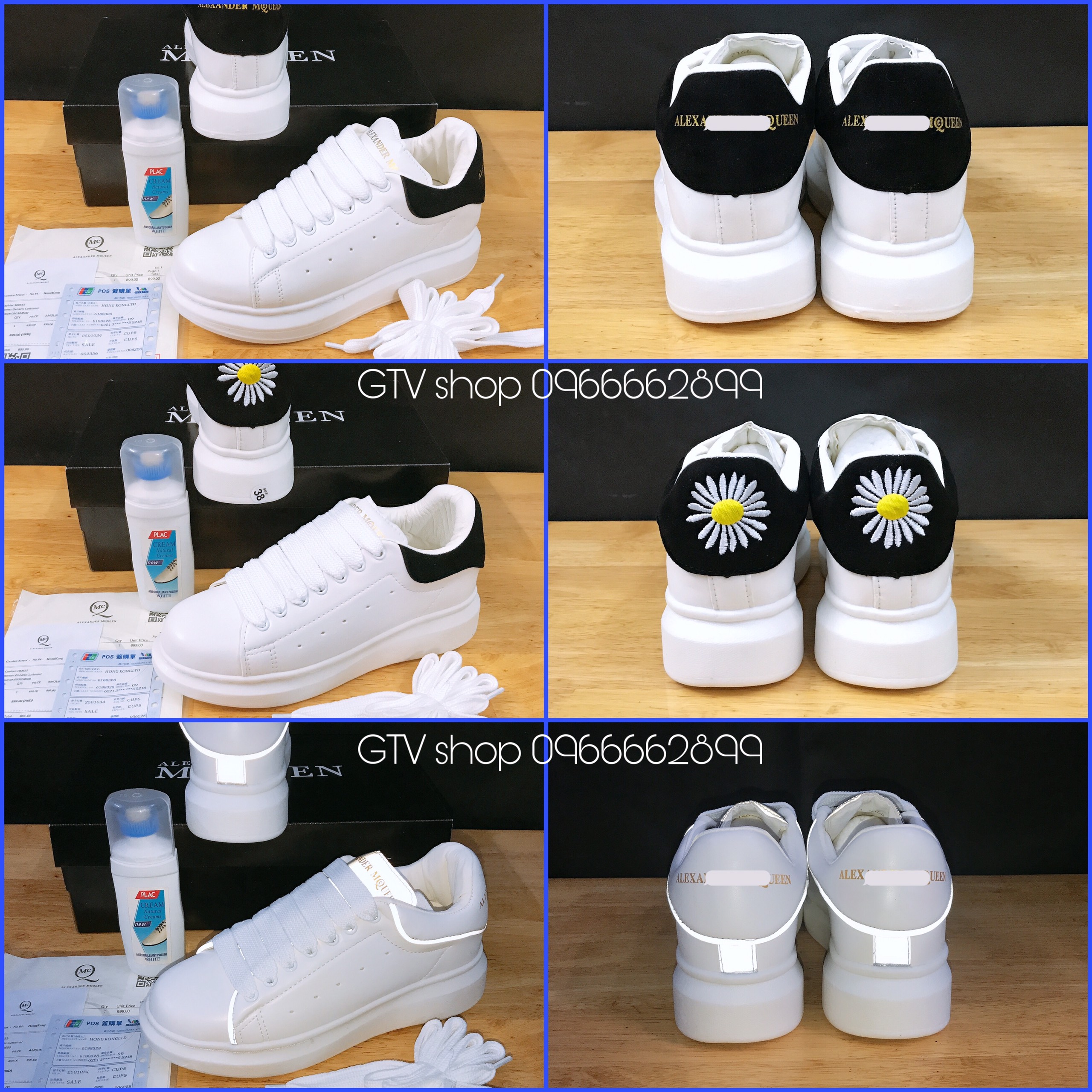 Tặng hộp, bill và Dây giày - Giày thể thao nam nữ MC queen gót nhung, size 36-43.