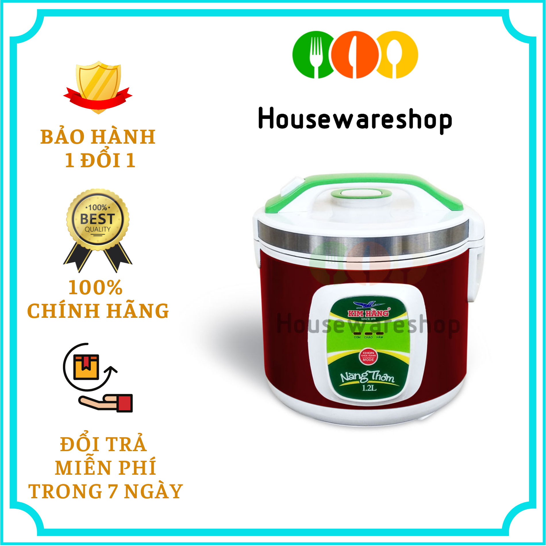 Nồi cơm điện nàng thơm 1.2l kim hằng