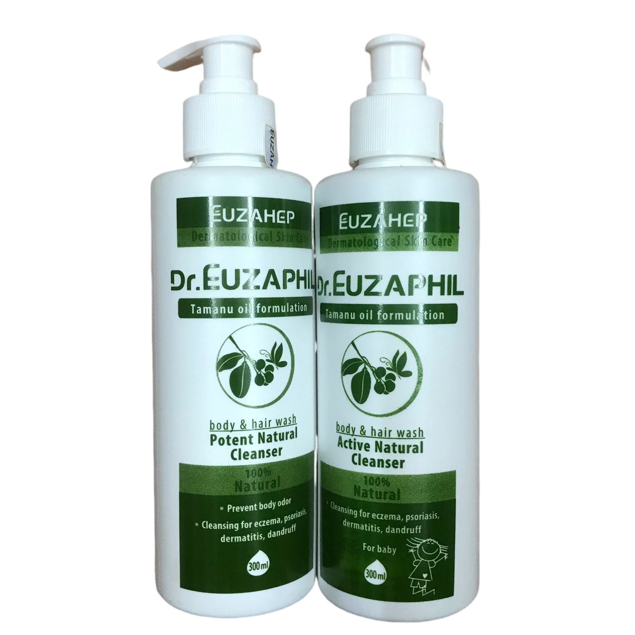 Sữa Tắm Gội Dr.EUZAPHIL - Tinh Chất Mù U- Sạch Bụi Bẩn - Tế Bào Chết - Bot 300ml