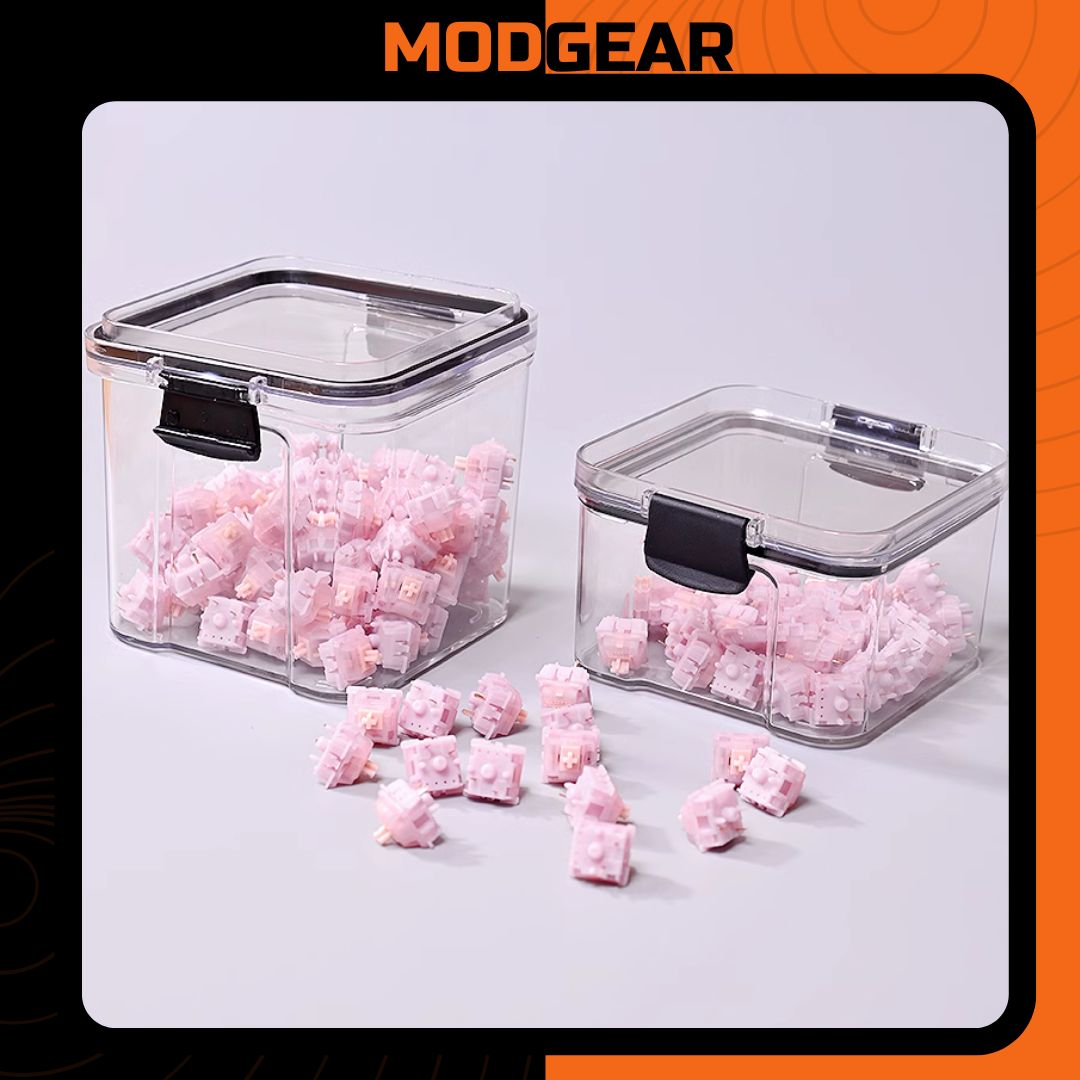 Hộp nhựa đựng switch keycap trong suốt bàn phím cơ