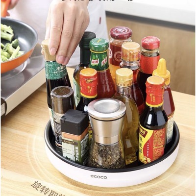 Khay Xoay Đa Năng 360 Độ, Kệ Gia Vị ,Kệ Đựng Đồ Nhà Tắm Ecoco ,Đĩa Gia Vị Nhà Bếp Xoay Tròn Đa Năng Trong Nhà Bếp