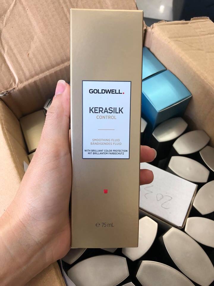 [Goldwell -  Đức] Xả khô suôn mượt Goldwell Control Kerasilk Smoothing Fluid 75ml (Gel dưỡng tóc)