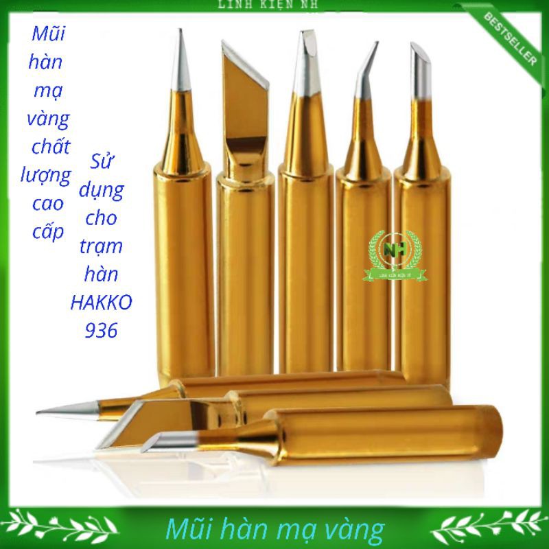 Mũi Hàn 936 Mạ Vàng Cao Cấp Sử Dụng Cho Trạm Hàn HAKKO 900M, 933, 951, Quick +..