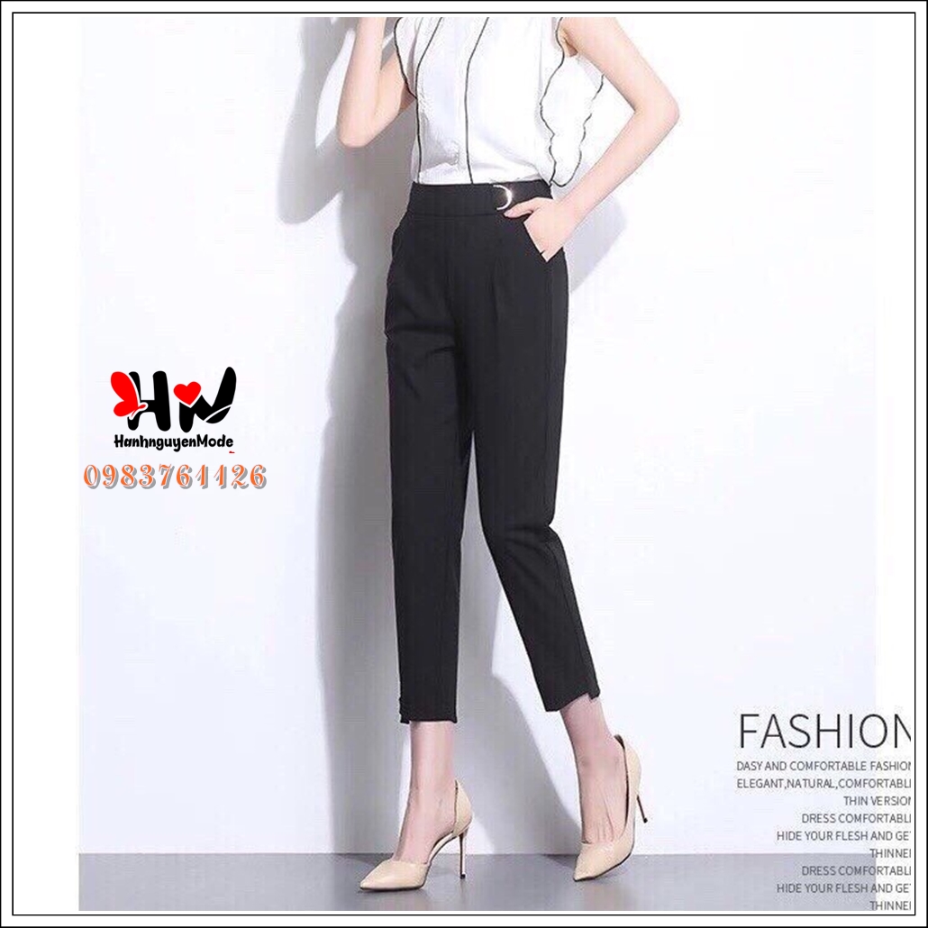 [ANH THẬT] QUẦN BAGGY CÔNG SỞ ĐAI LỆCH KHUYÊN CHỮ D, QUÂN CÔNG SỞ ĐẸP, QUẦN BAGGY NỮ ĐẸP, QUẦN TÂY, hanhnguyenMode