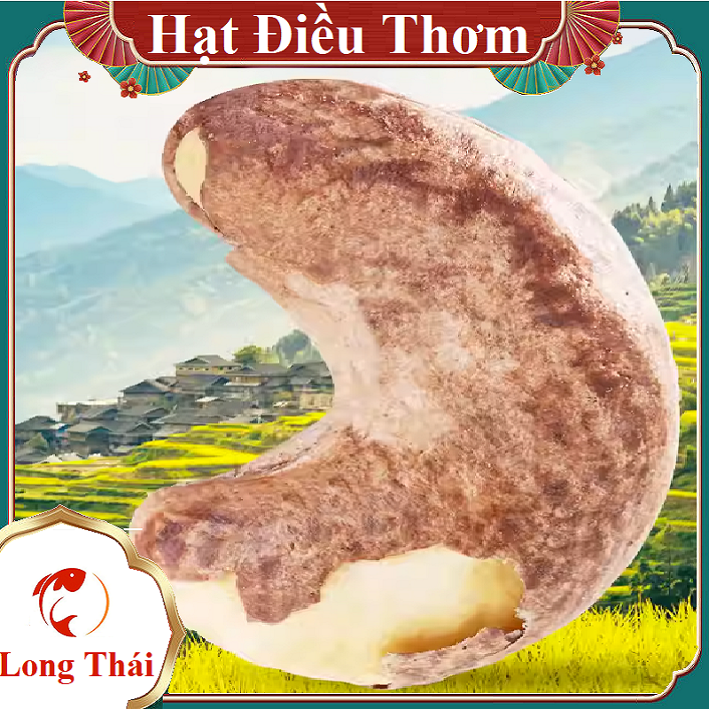 Hạt điều nguyên hạt vỏ lụa rang muối - long thái